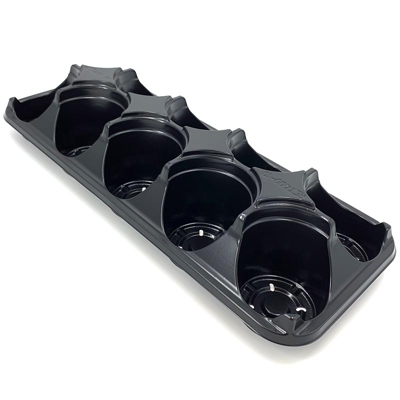 10 Count Tray Round 4 Inch Black - 3960 per pallet - Carry Trays